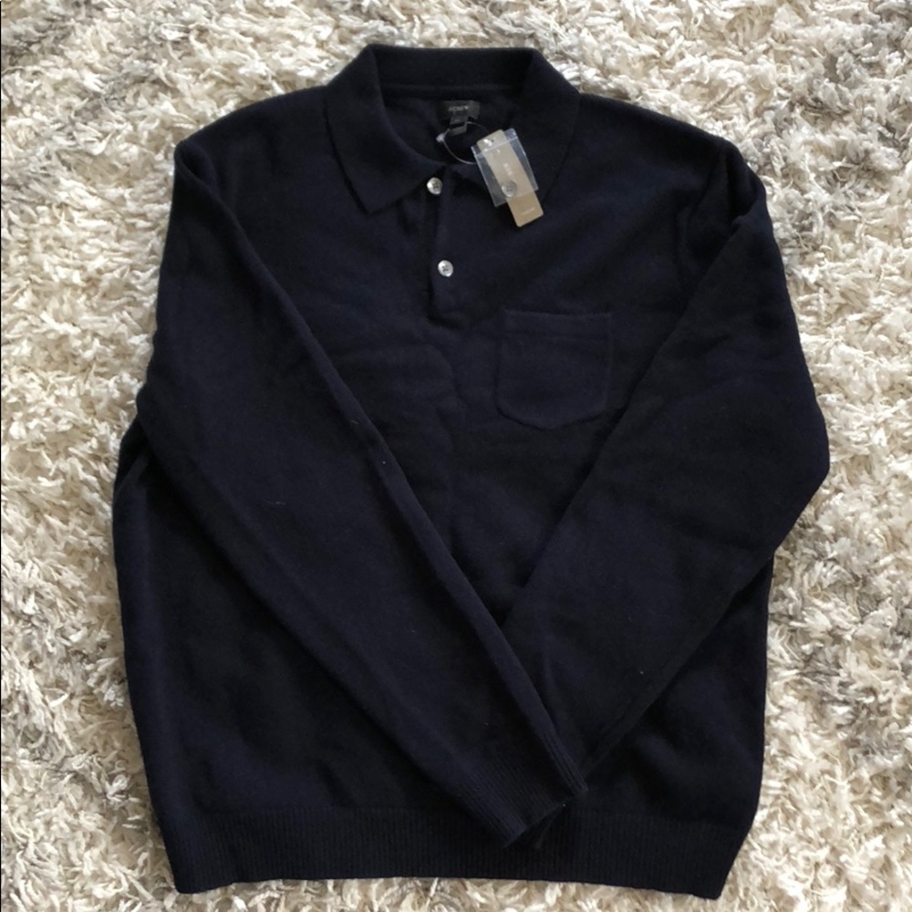 J. Crew Lambswool Sweater Polo
